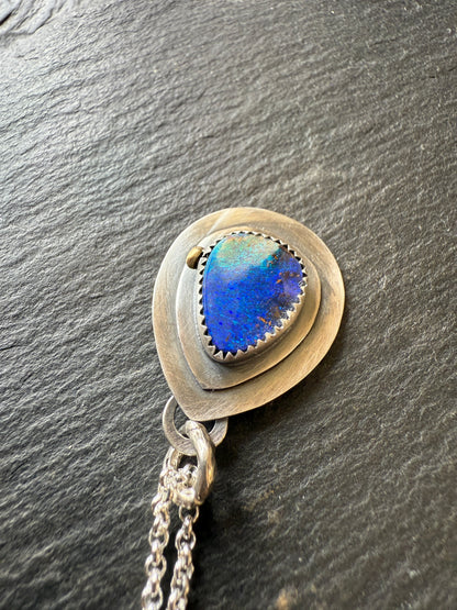 FOR CHRISTINE - 1 of 2 - Deep Blue Opal Necklace