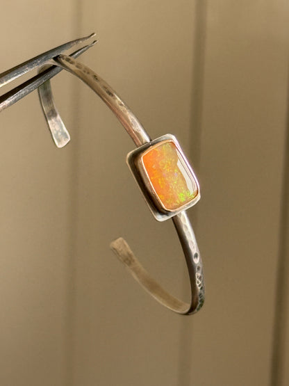 Orange Boulder Opal Bangle