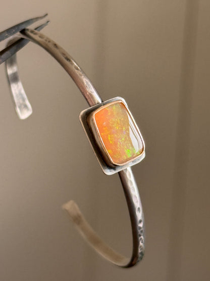 Orange Boulder Opal Bangle