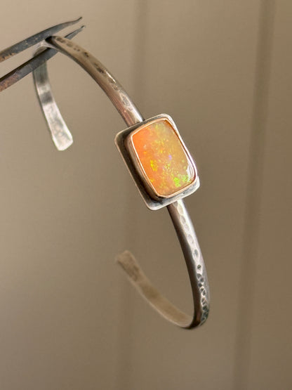 Orange Boulder Opal Bangle