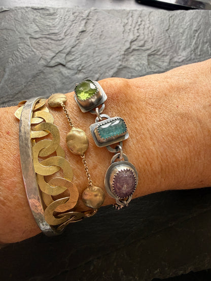 Multi Gem Chain Bracelet