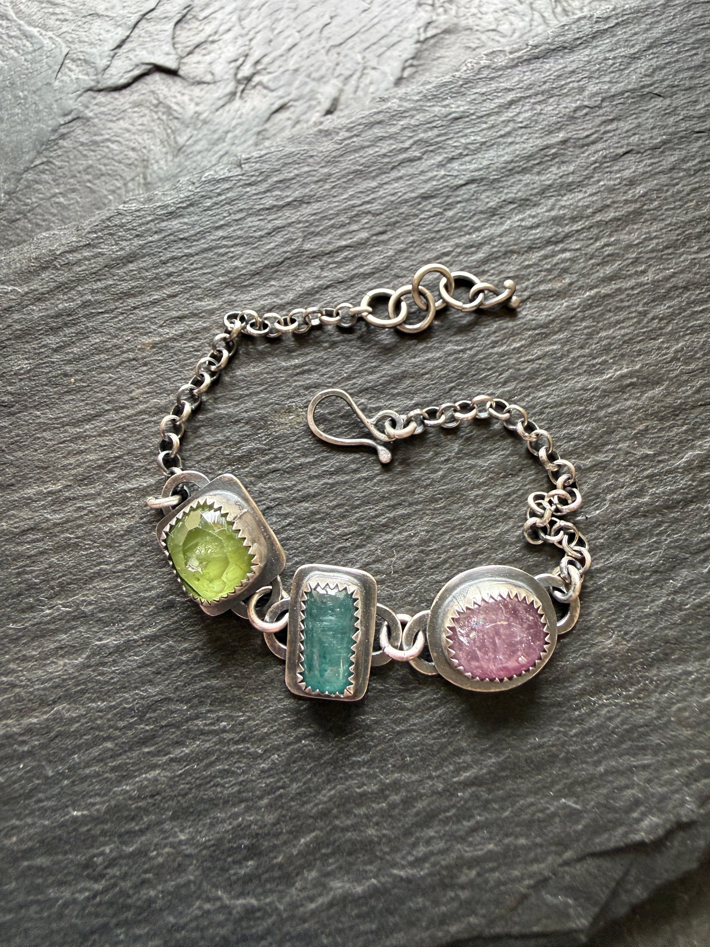 Multi Gem Chain Bracelet