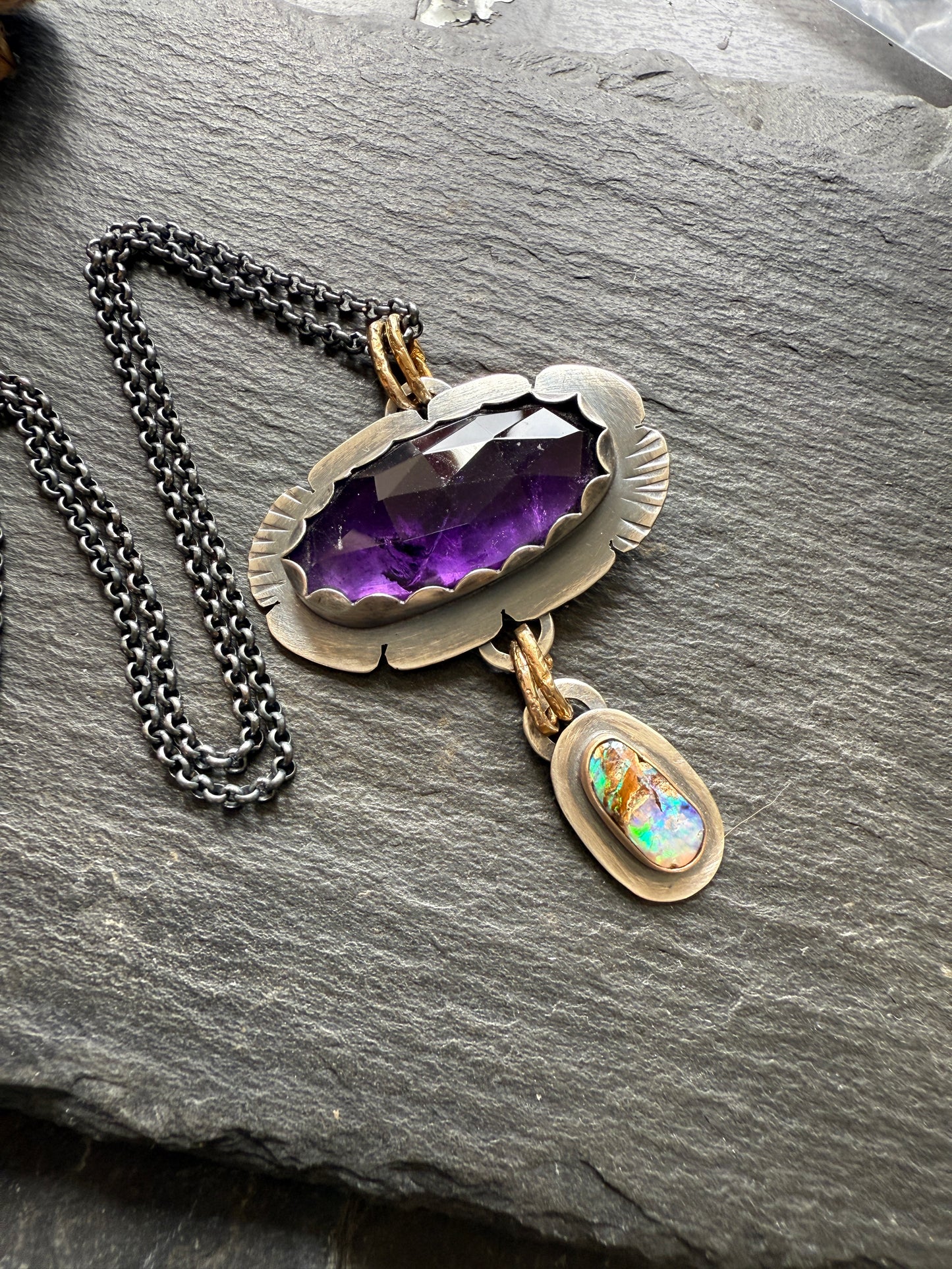 Amethyst and Opal Necklace
