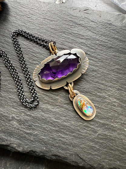 Amethyst and Opal Necklace
