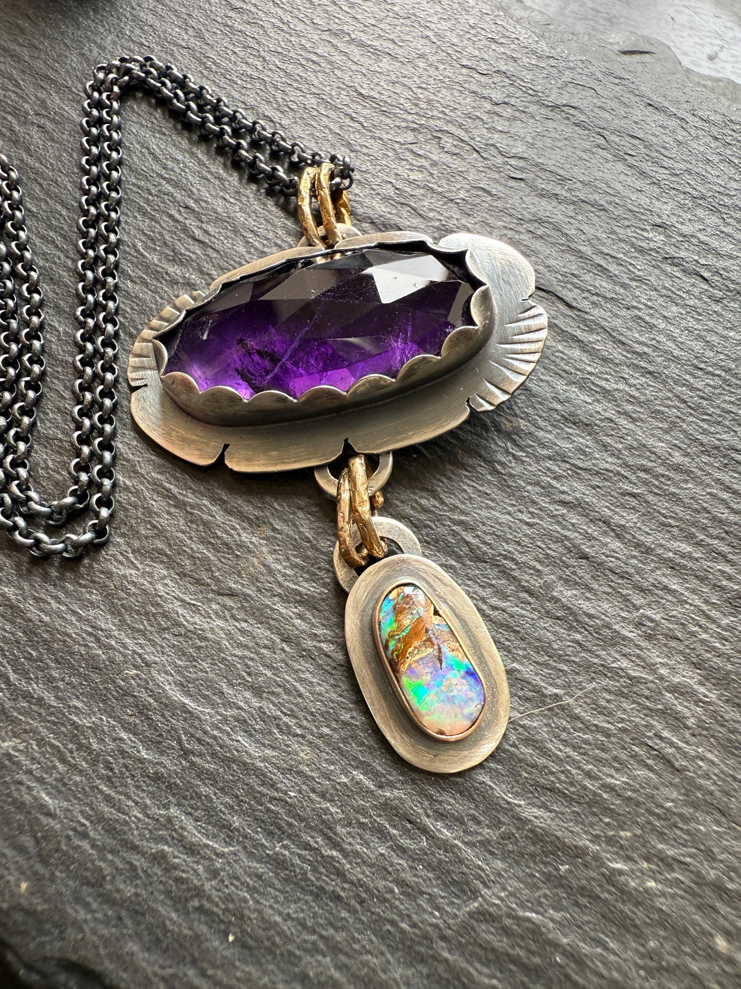 Amethyst and Opal Necklace