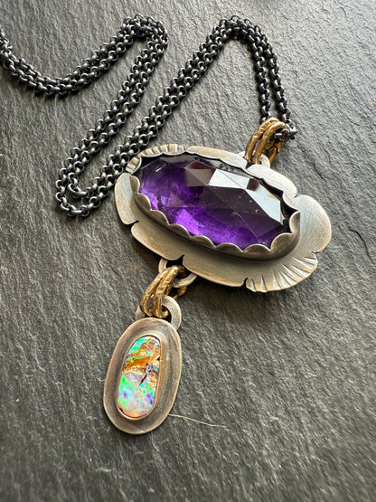 Amethyst and Opal Necklace