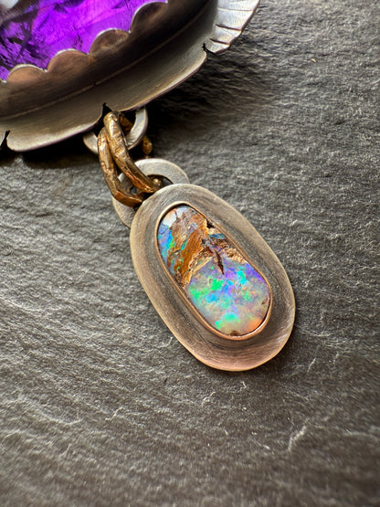 Amethyst and Opal Necklace