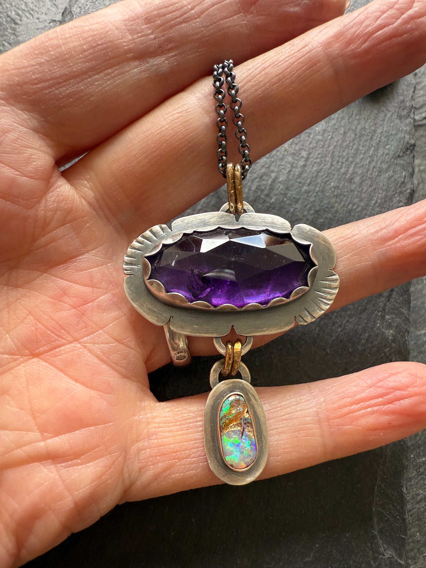Amethyst and Opal Necklace