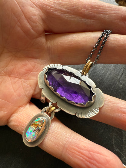 Amethyst and Opal Necklace