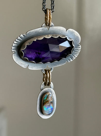 Amethyst and Opal Necklace