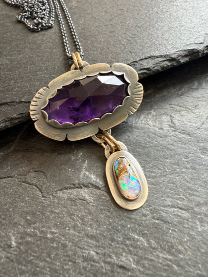 Amethyst and Opal Necklace