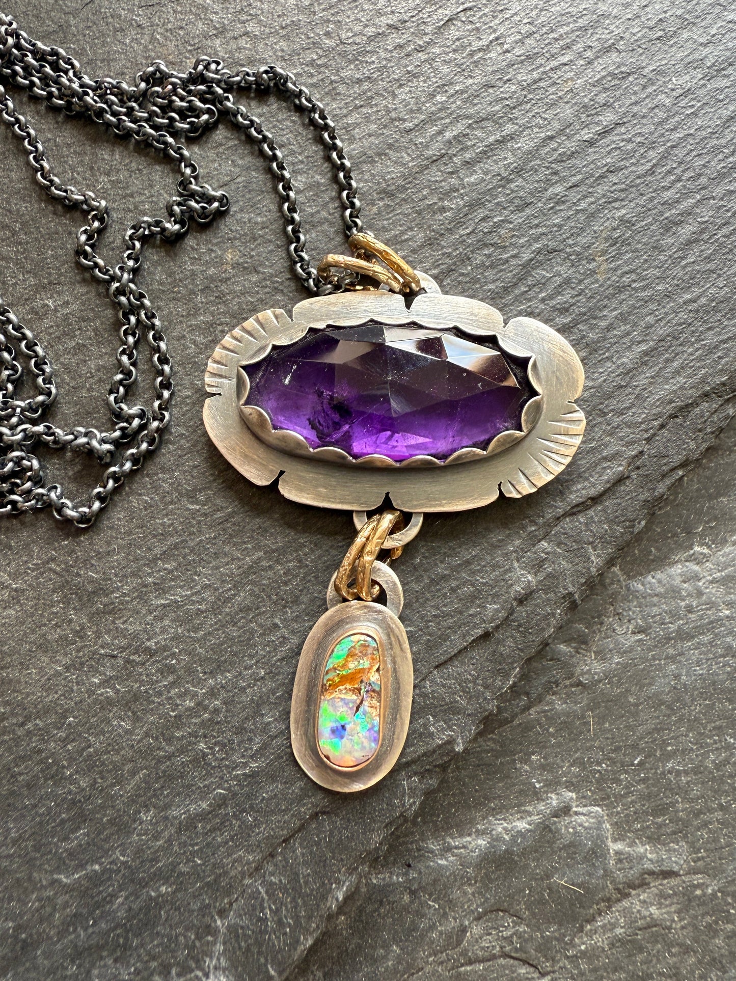Amethyst and Opal Necklace