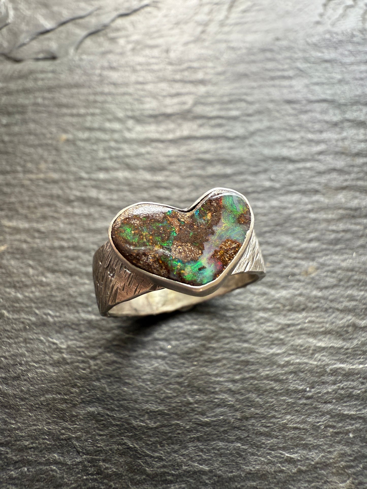 Boulder Opal Ring US 7