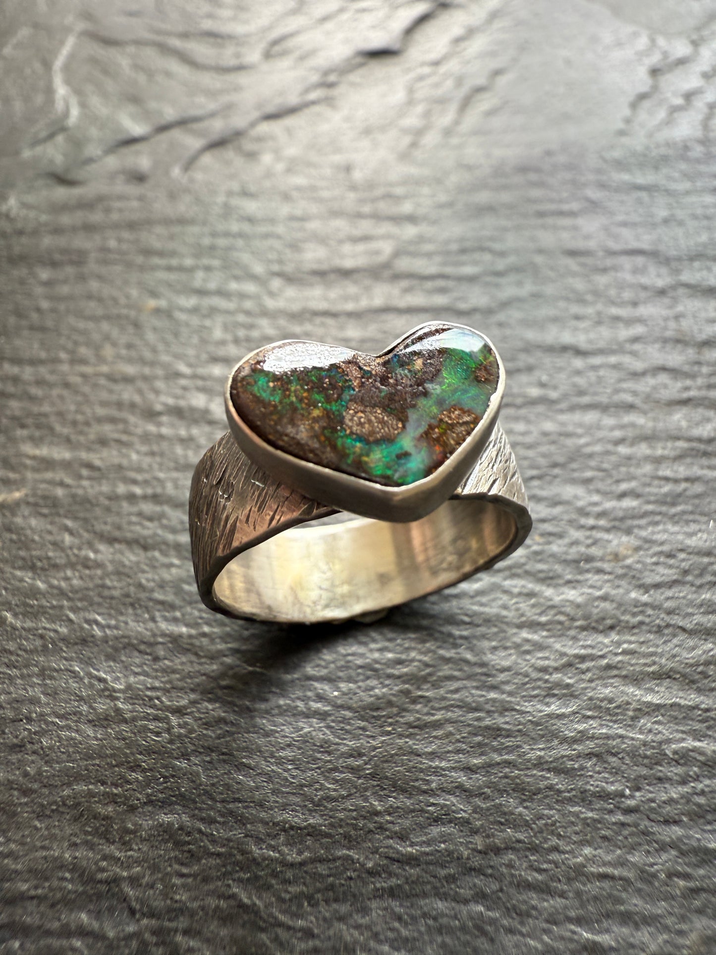 Boulder Opal Ring US 7