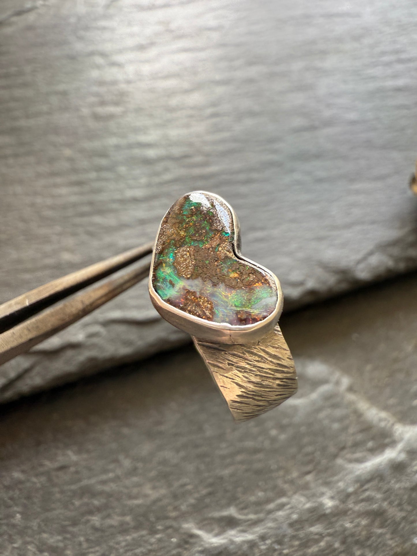 Boulder Opal Ring US 7