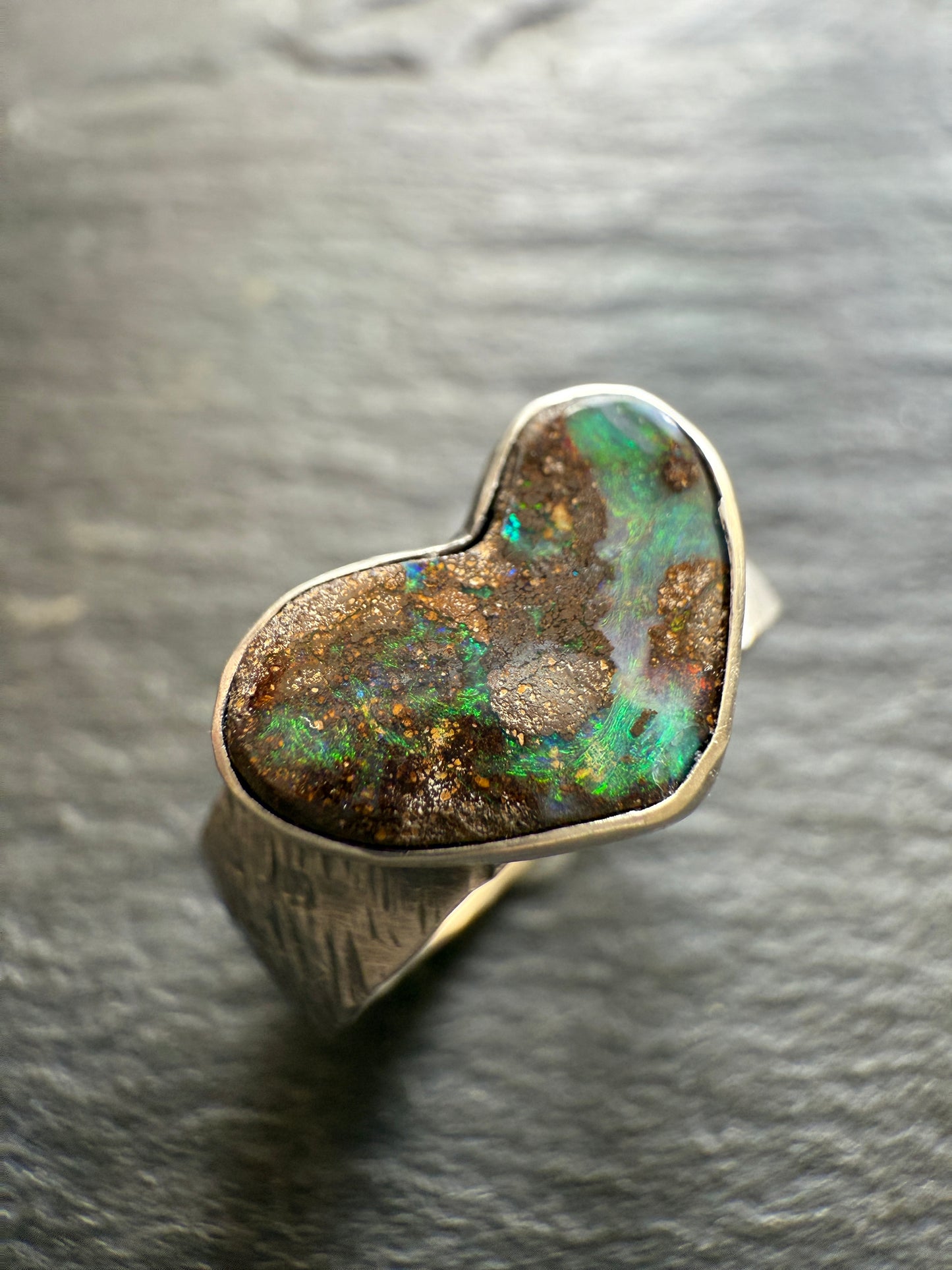 Boulder Opal Ring US 7