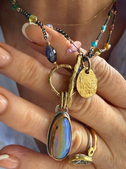 Multi Gemstone Necklace with Boulder Opal