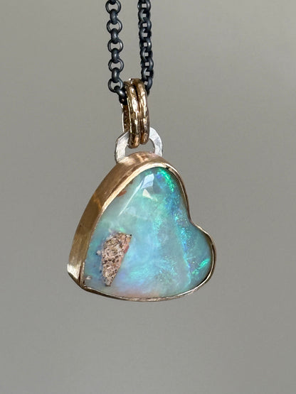 Soft Blue Heart Pendant