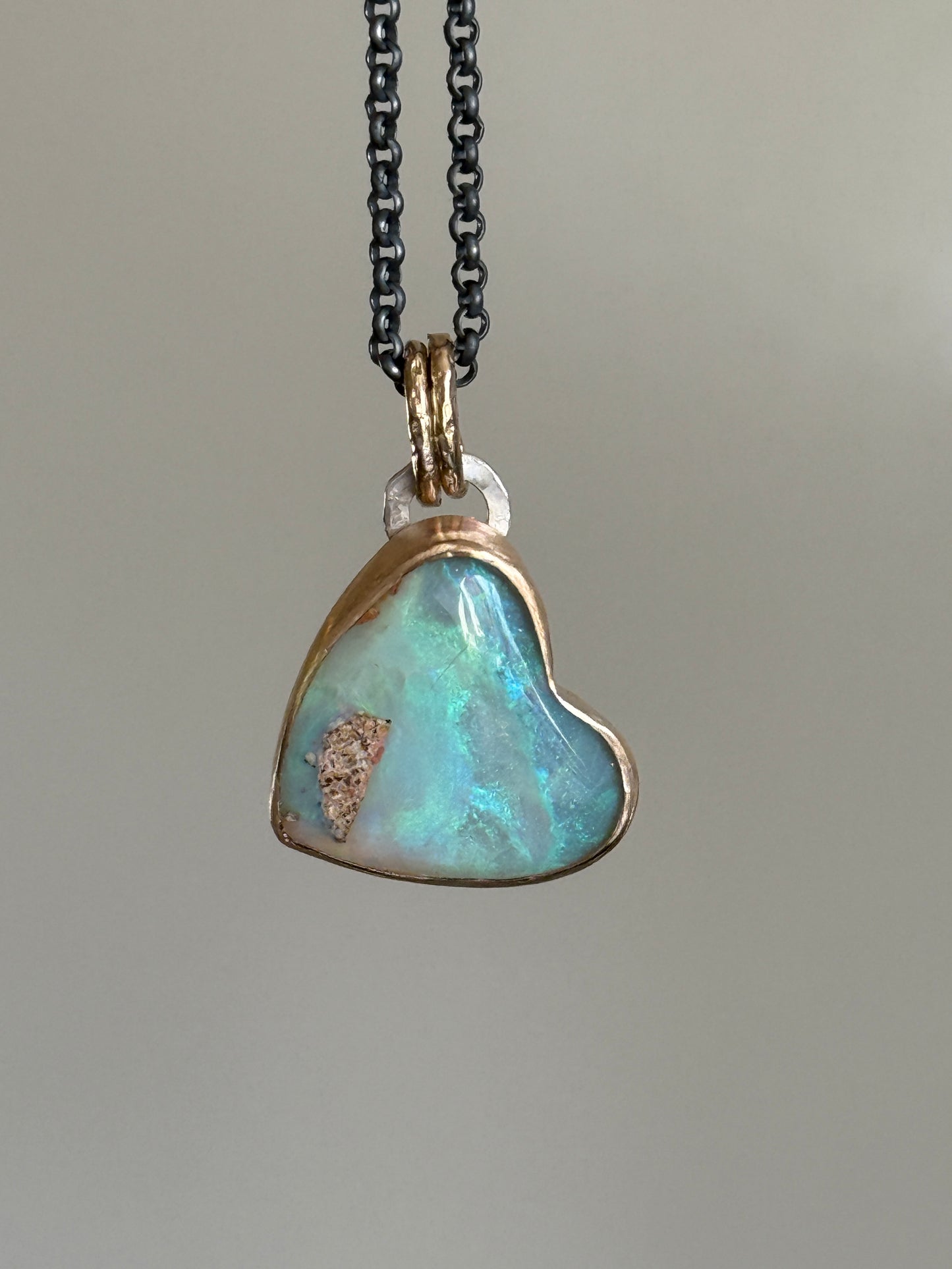 Soft Blue Heart Pendant