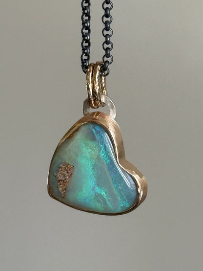 Soft Blue Heart Pendant