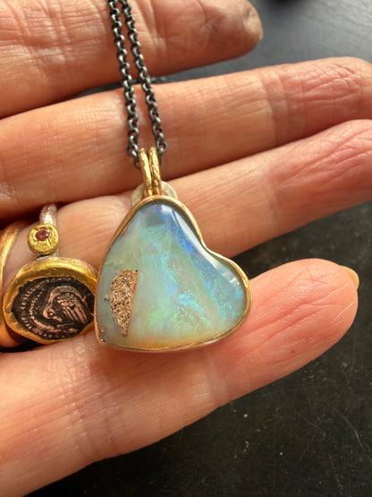 Soft Blue Heart Pendant