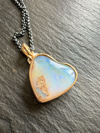Soft Blue Heart Pendant