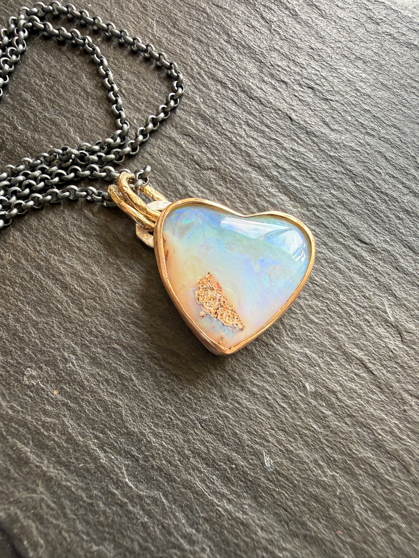 Soft Blue Heart Pendant