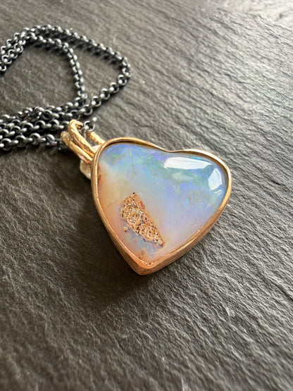 Soft Blue Heart Pendant