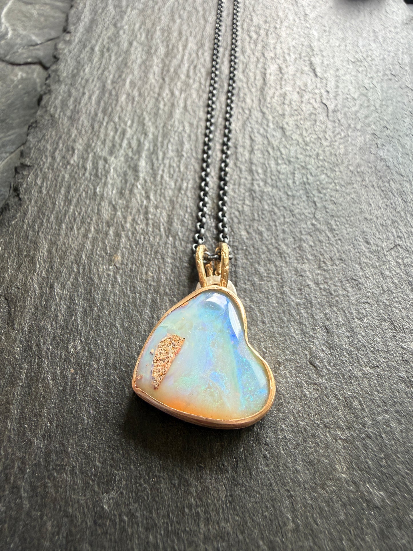 Soft Blue Heart Pendant