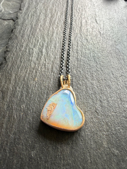 Soft Blue Heart Pendant