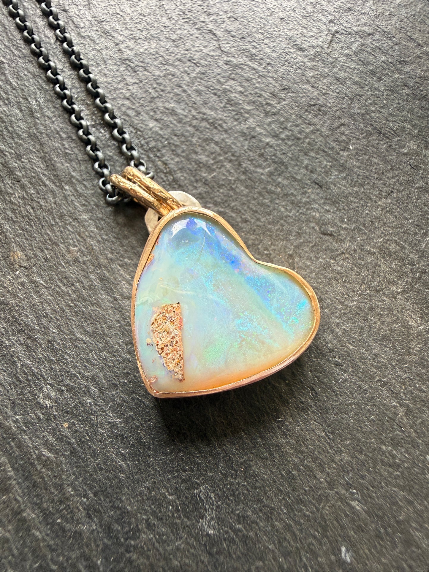 Soft Blue Heart Pendant