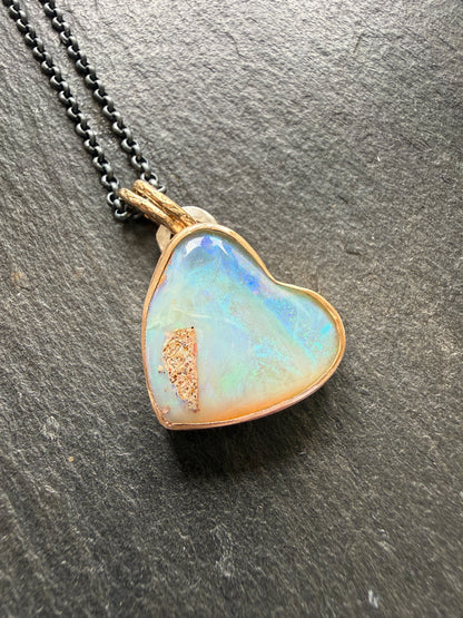 Soft Blue Heart Pendant