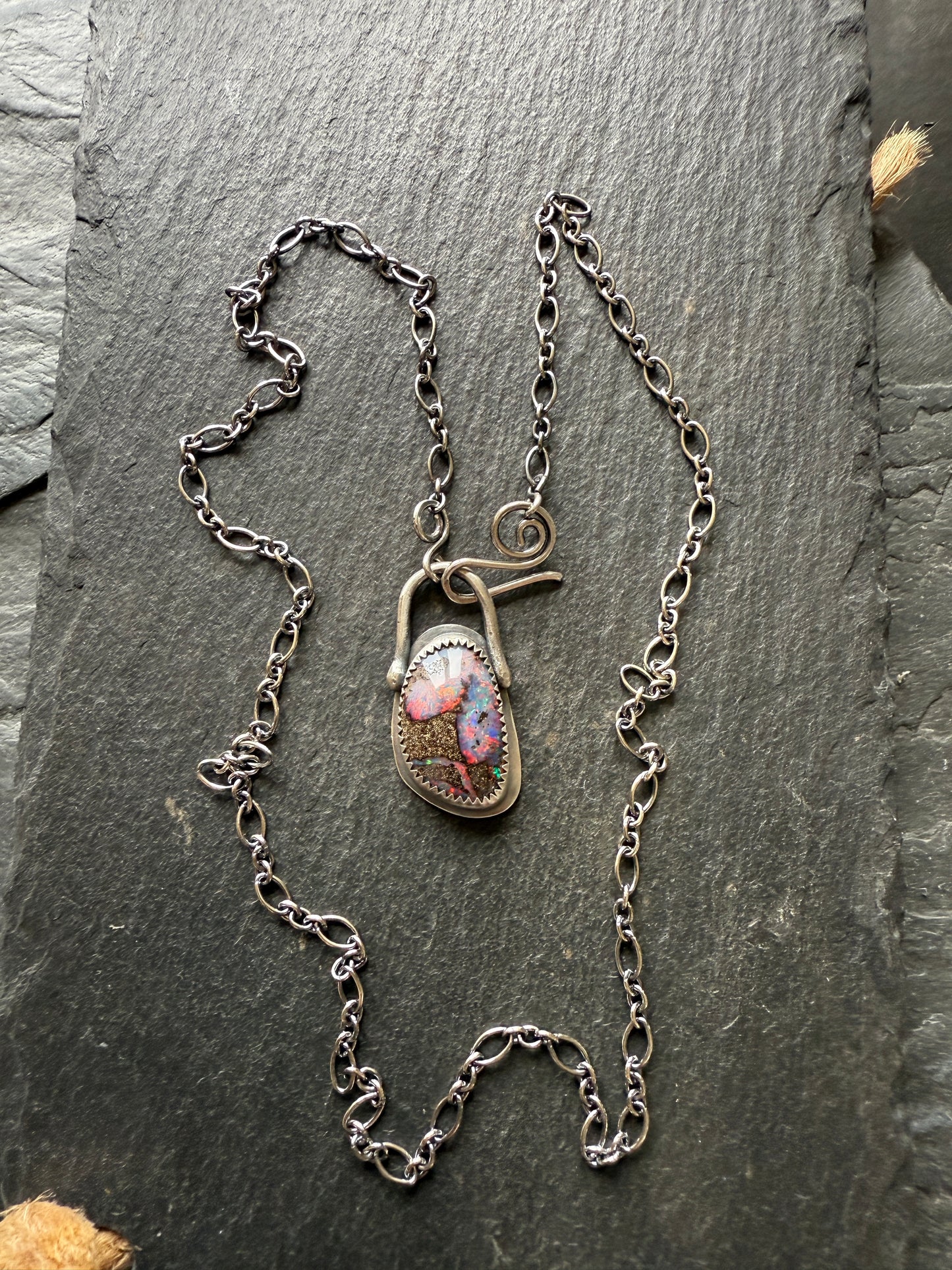 Colourful Opal Pendant