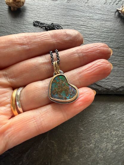 Green and Blue Opal Pendant