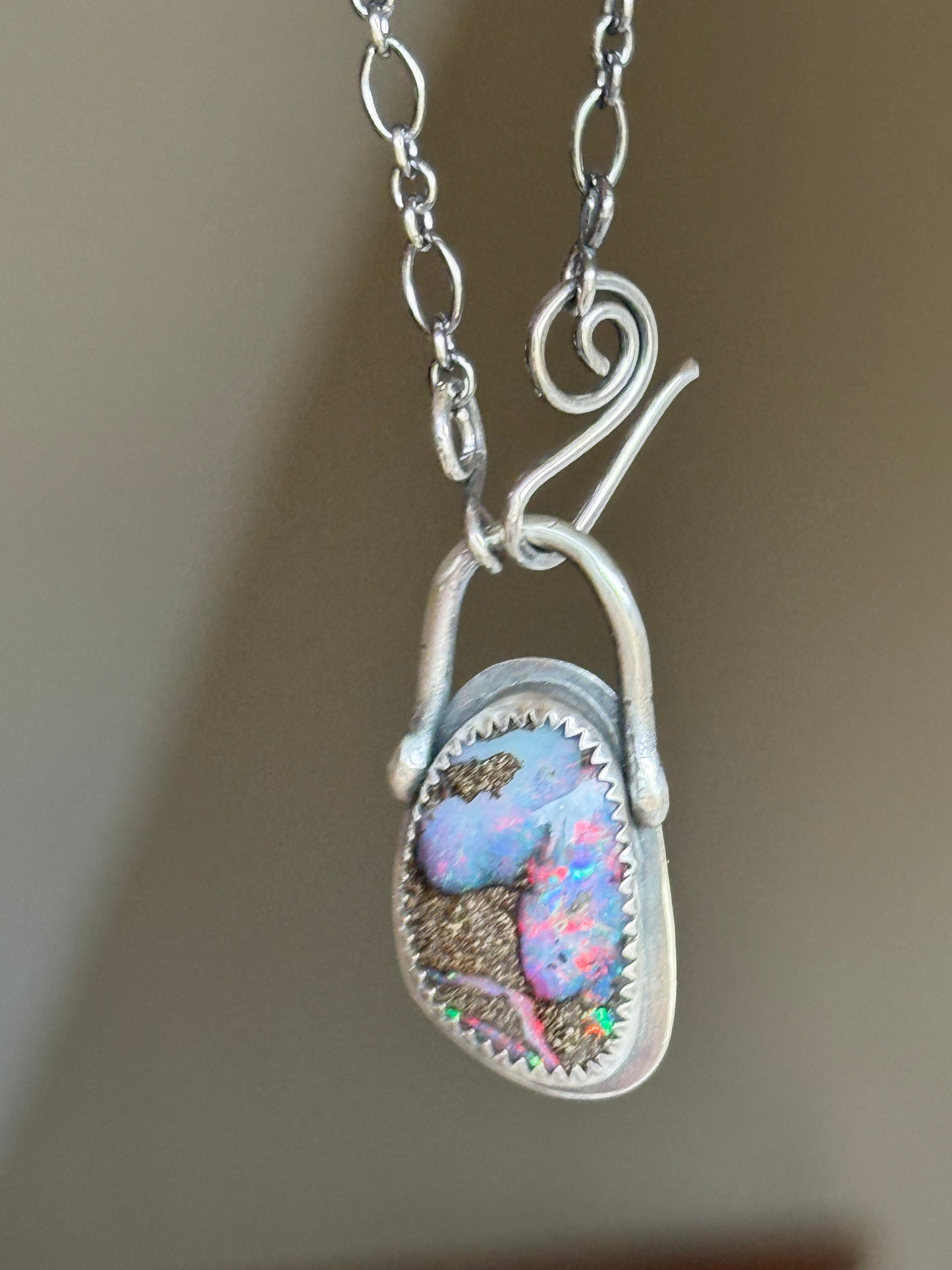 Colourful Opal Pendant