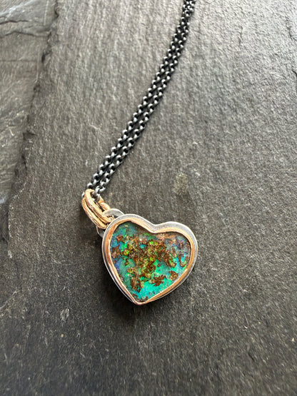 Green and Blue Opal Pendant