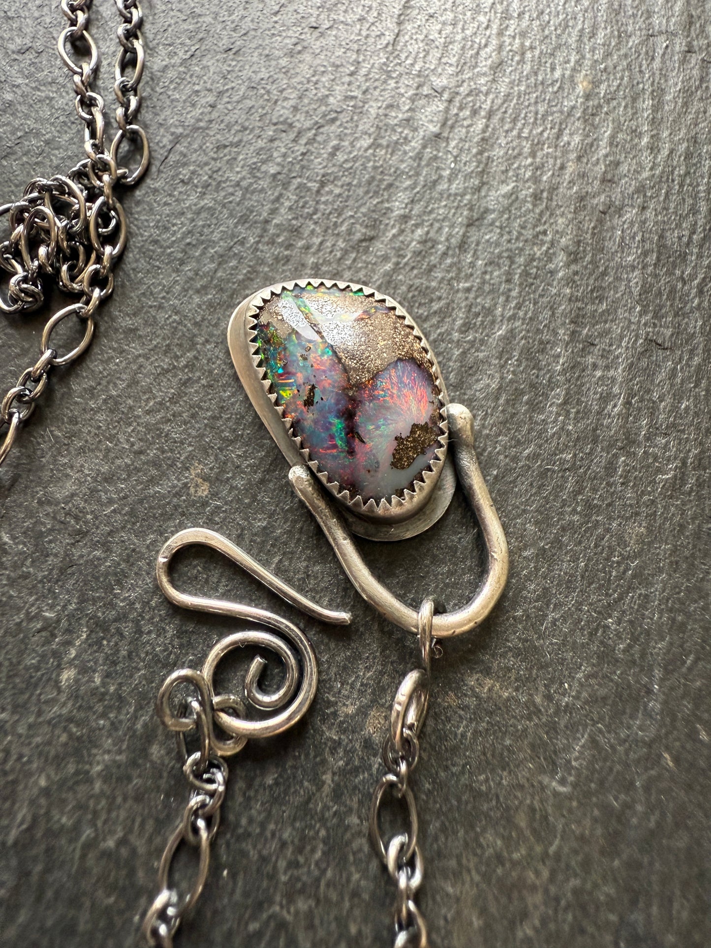 Colourful Opal Pendant