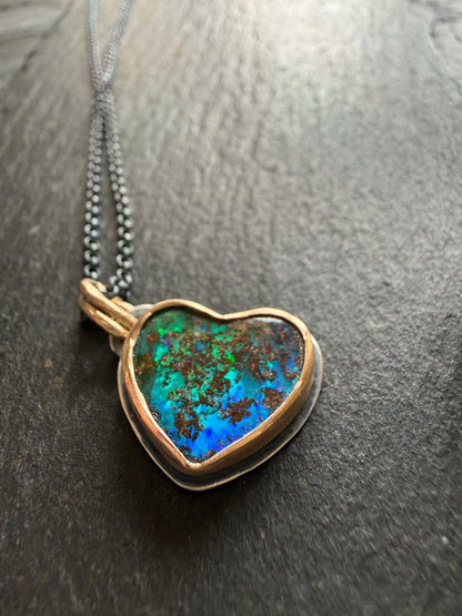 Green and Blue Opal Pendant