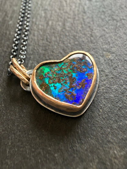 Green and Blue Opal Pendant