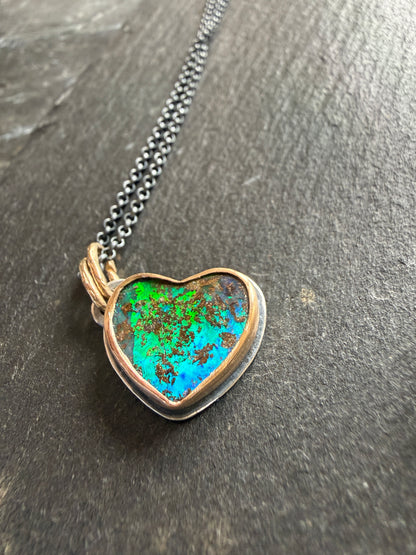 Green and Blue Opal Pendant