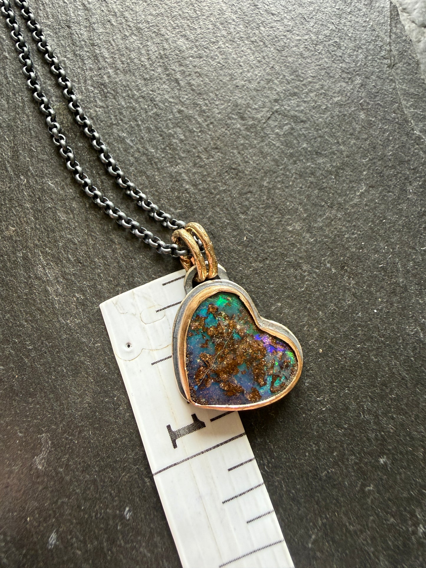Green and Blue Opal Pendant