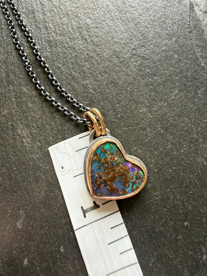 Green and Blue Opal Pendant