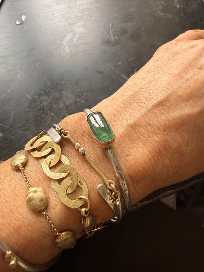 RESERVED - Emerald Kyanite Cuff Bangle