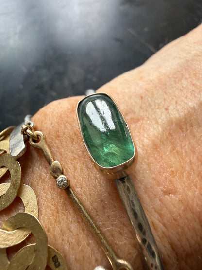RESERVED - Emerald Kyanite Cuff Bangle