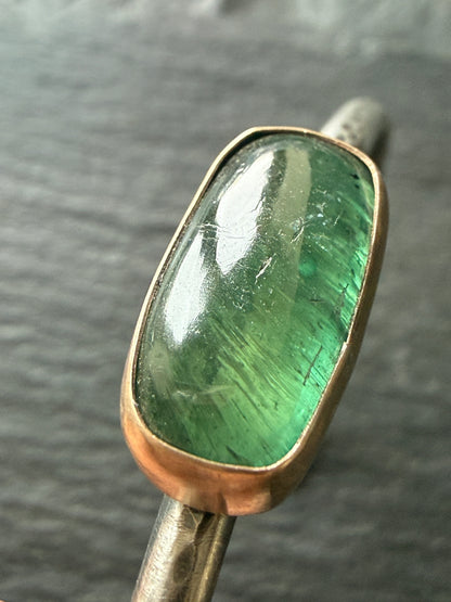 RESERVED - Emerald Kyanite Cuff Bangle