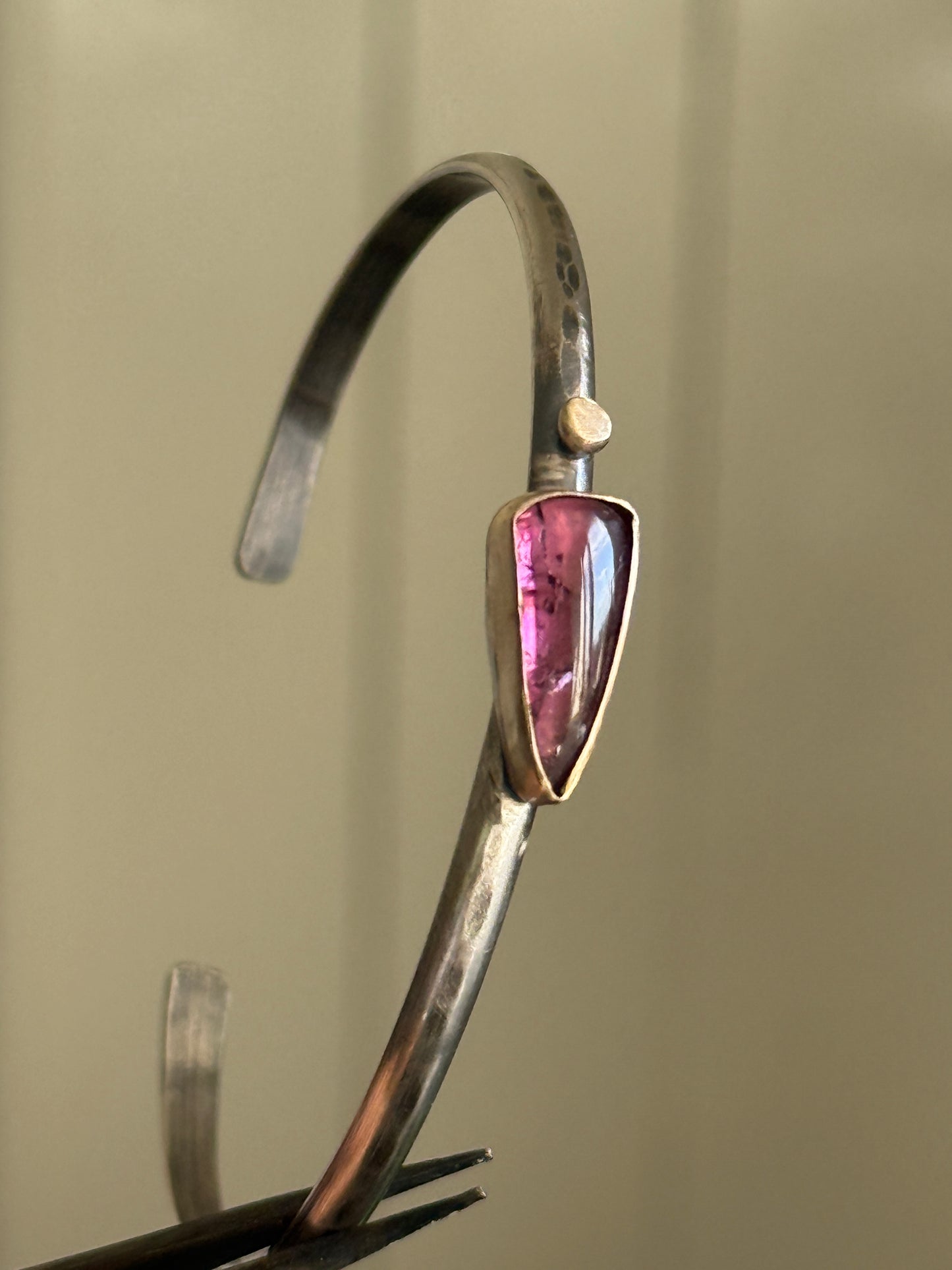 Pink Tourmaline Bangle