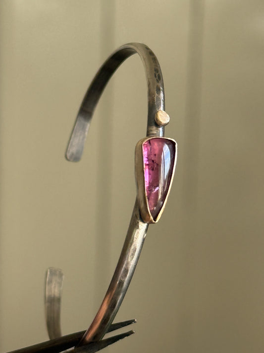 Pink Tourmaline Bangle