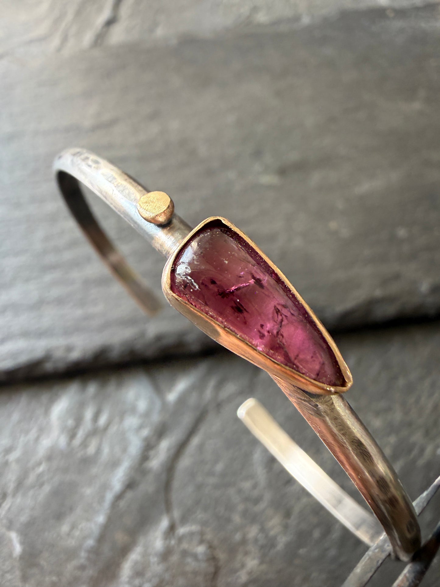 Pink Tourmaline Bangle