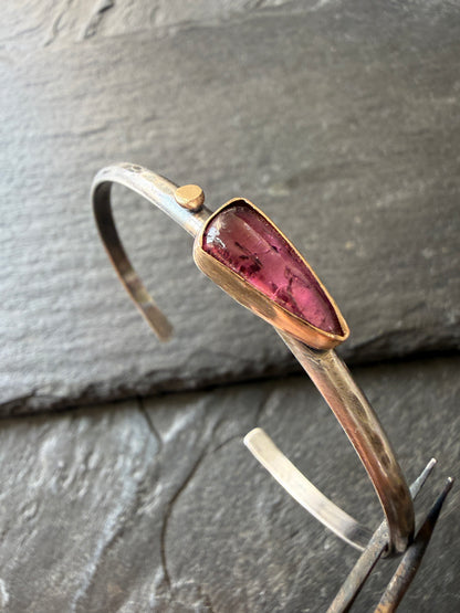 Pink Tourmaline Bangle