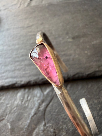 Pink Tourmaline Bangle